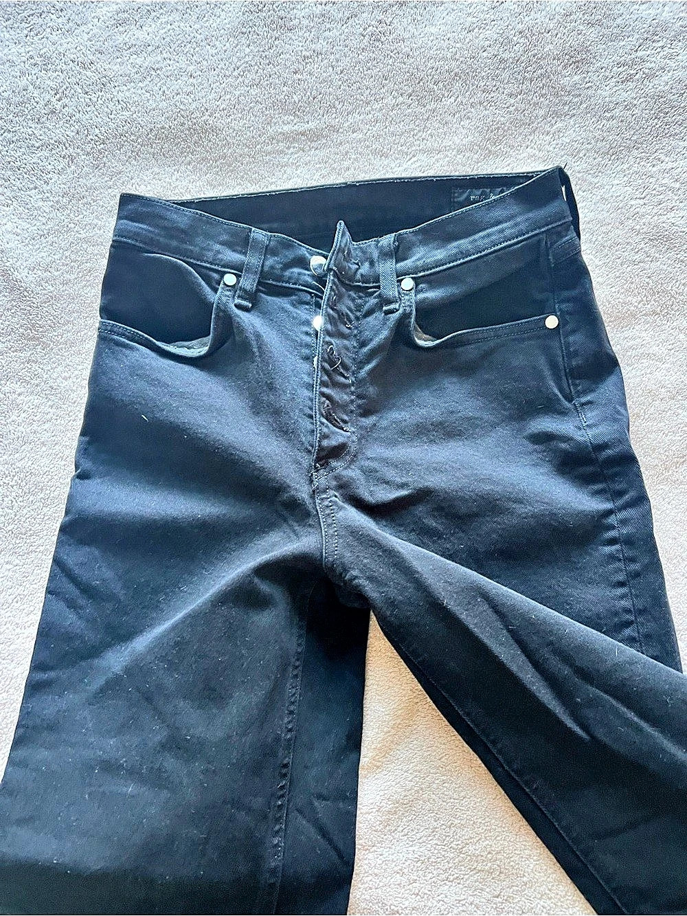 rag & bone Black Straight Leg Jeans